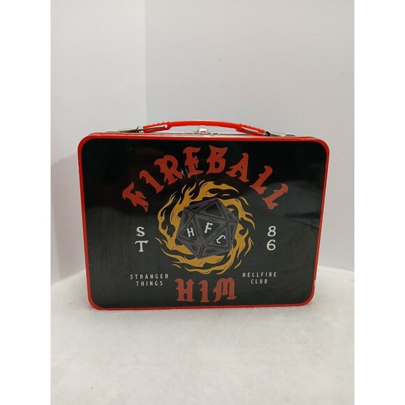 Stranger Things Hellfire Club Tin Lunch Box Hawkins 1980's Eddie Munson D&D D20 - Picture 2 of 7